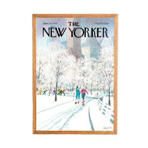Vintage New Yorker 1979 Ski Central Park Poster Print